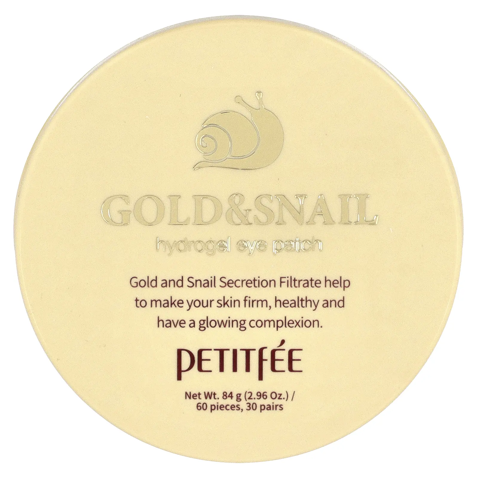 Petitfee Gold & Snail Hydrogel Eye Patch, 60 Patches