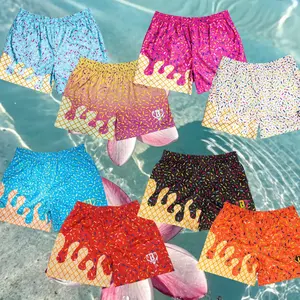 Ice Cream Melt Pattern Beach Shorts  | Quick-Dry Swim Shorts, Stretchy & Breathable, Summer 2026 Trendy Style, Multi-Color Options, Stay Cool All Season | Perfect Gift for Kids & Adults