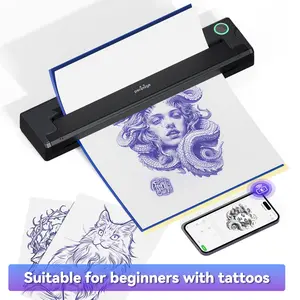 PeriPage P90 Wireless Tattoo Stencil Printer,Thermal Tattoo Machine With Tattoo Stencil Paper,Portable Tattoo Printer Kit Compatible With Phone,Pad & PC