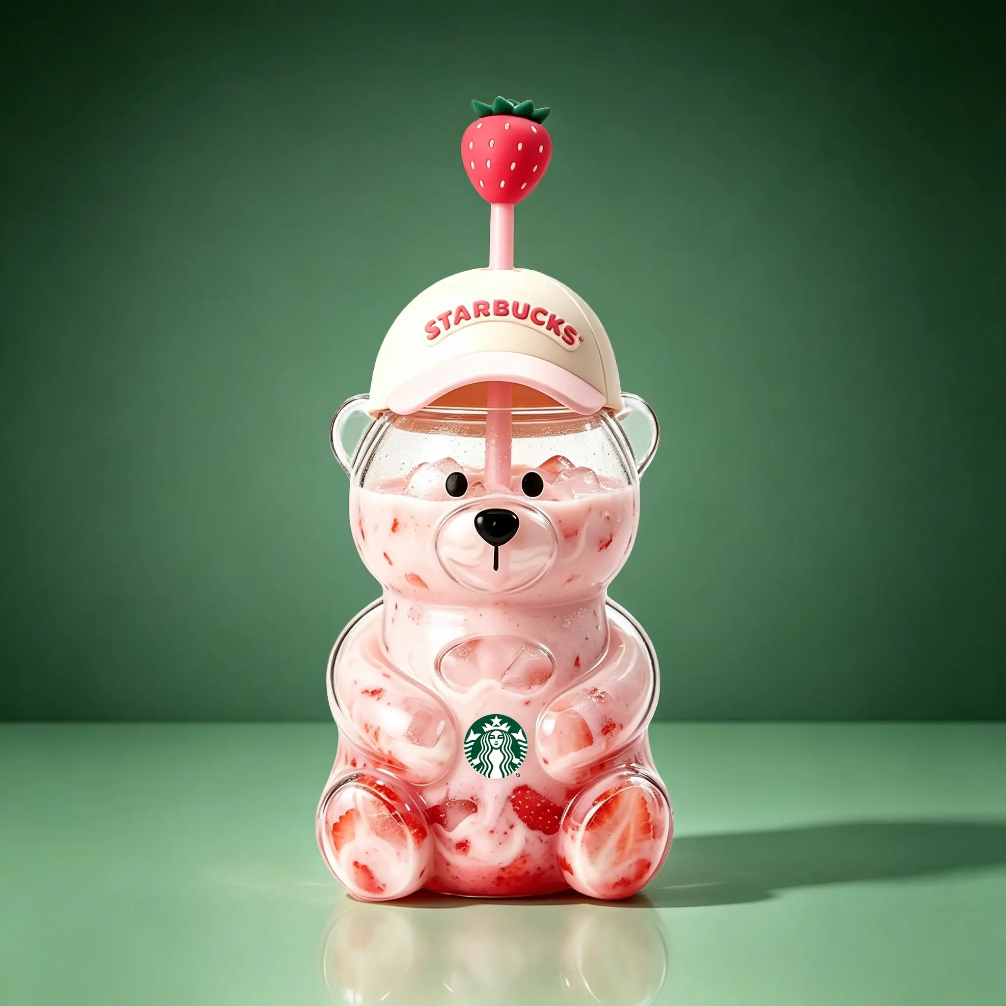 2026 Starbucks Overseas Bearista Bear Cup Tumblers Strawberry Topper Baseball Cap 591ml 2026 Starbucks Overseas Bearista Bear Cup Tumblers Strawberry Topper Baseball Cap 591ml