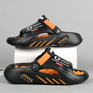 Sandals men's summer outer wear new large size thick sole wear-resistant non-slip deodorant soft comfortable casual cool slippers