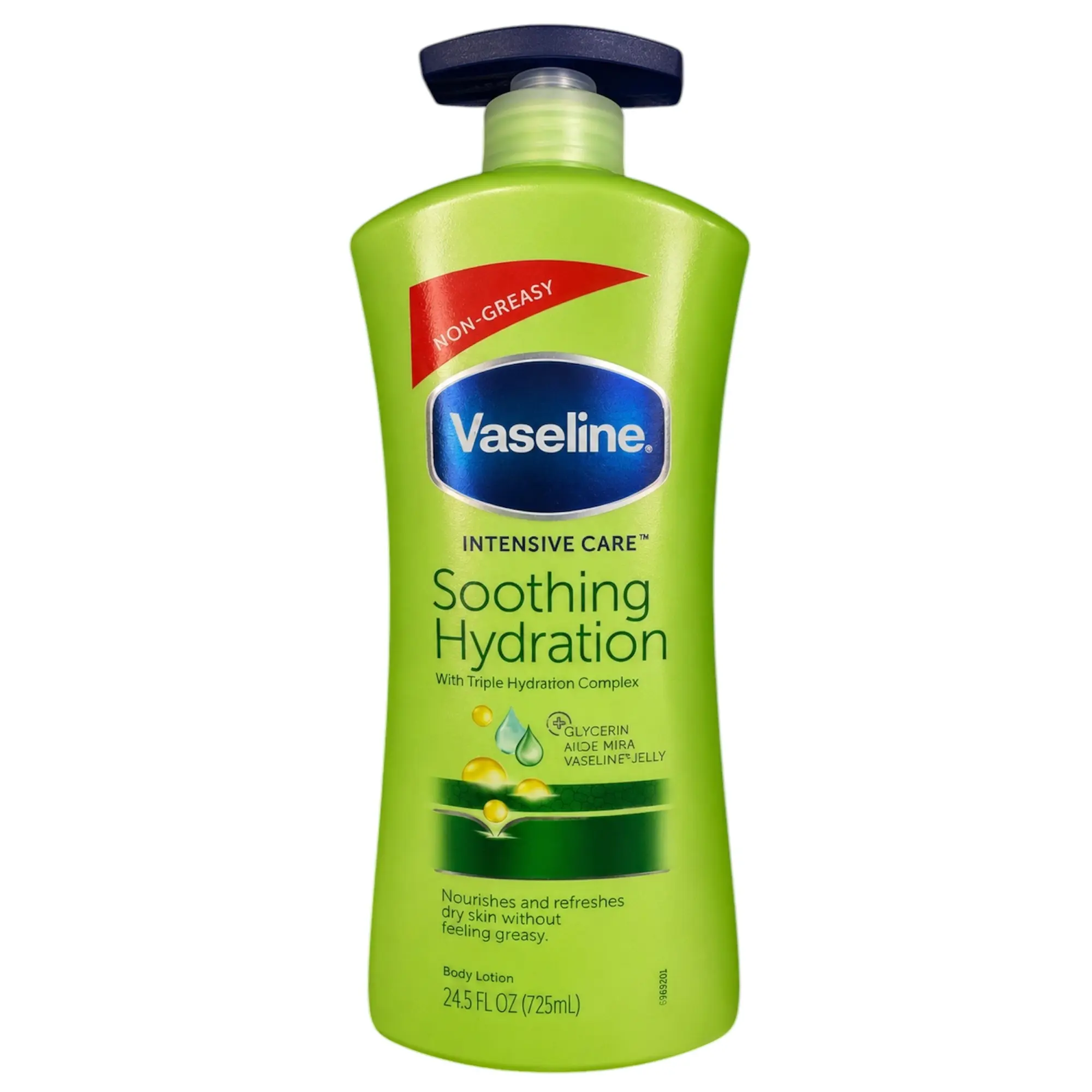 Vaseline Soothing Hydration – Intensive Care Moisturizing Hand and Body Lotion with Aloe, Ultra-Hydrating Lipids, 48 Hours of Moisture, 24.5 Oz Ea