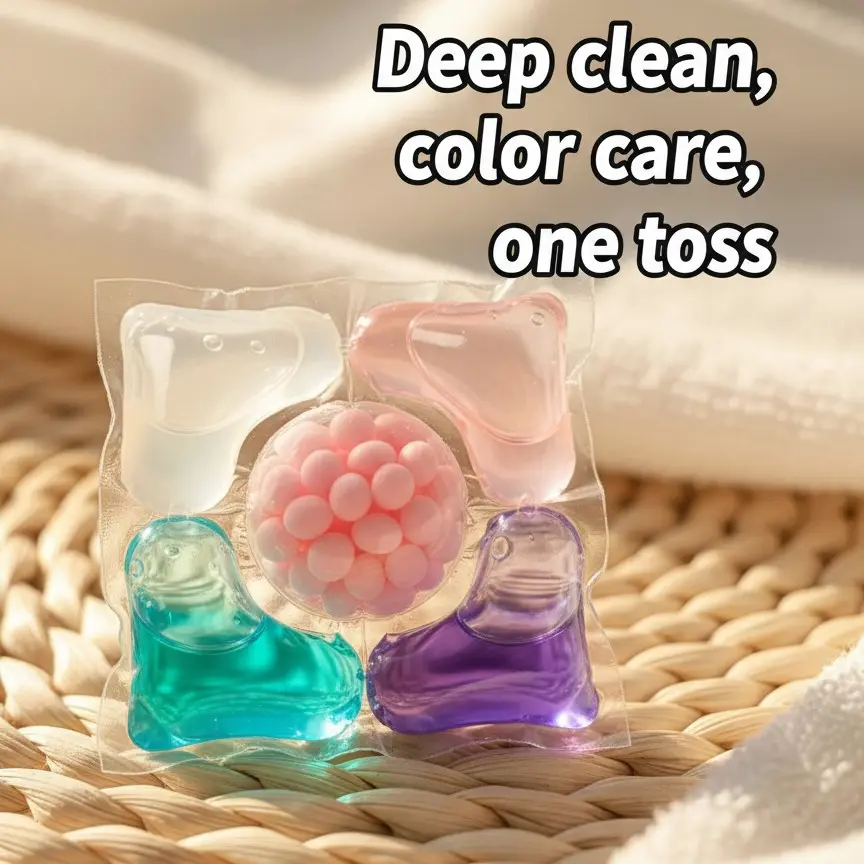 5D Laundry Pods Odor Eliminating, 50pcs Bag, 798-802g, 3D Laundry Pods 12g, 60pcs Box, Antibacterial, Fragrant, Strong Stain Removal, Stain Odor Eliminator, Laundry Detergent Pods, Scented Laundry