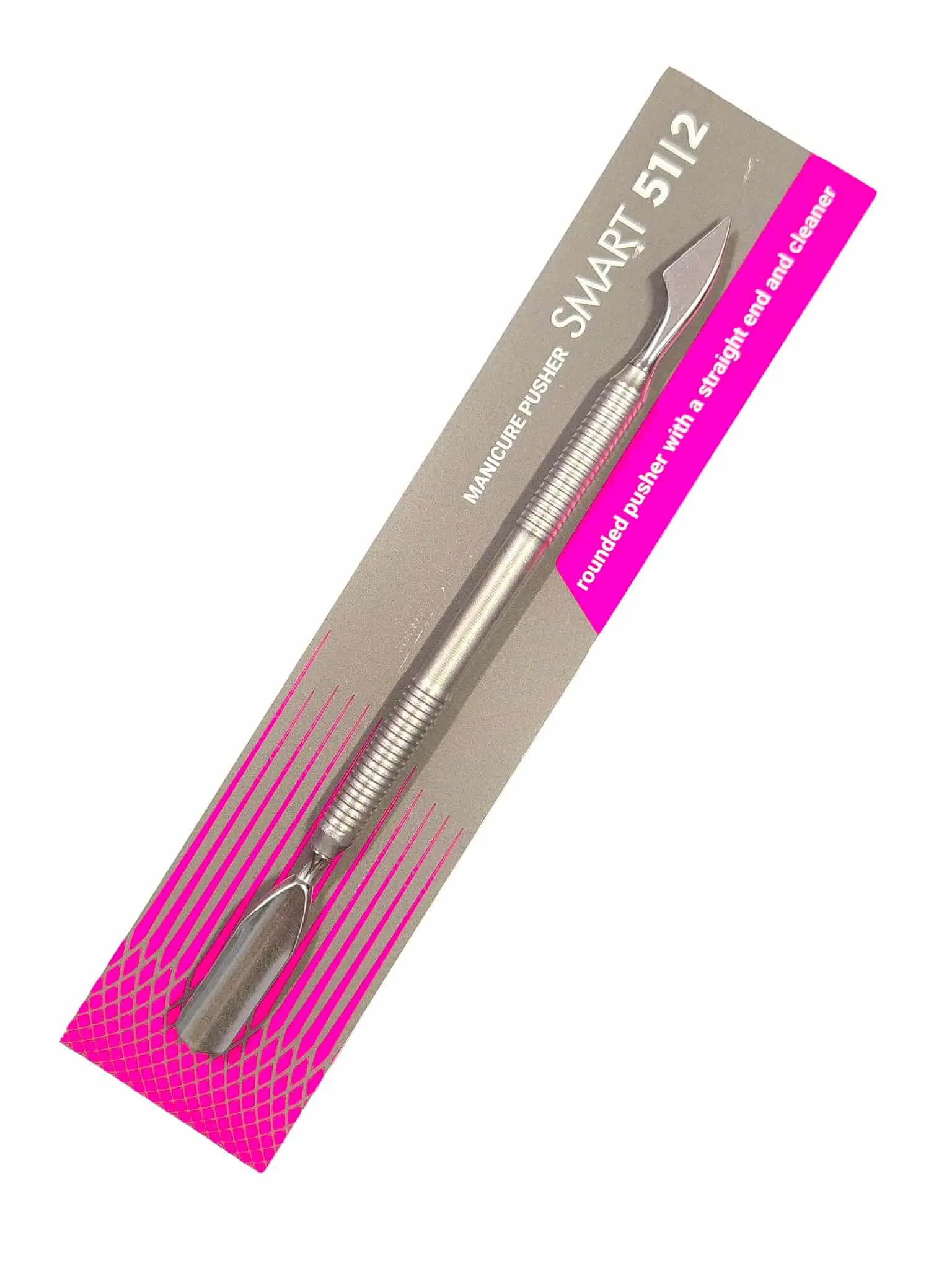 STALEKS Pro Smart 51 Type 2 Dual-Ended Cuticle Pusher, 5 Inches Compact Small Stainless Steel Manicure Tool with Rounded Wide Pusher & Cleaner for Adults' Mani-Pedi Routines, Lightweight for Precision & Ease of Use