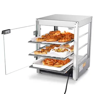 Yescom 15x15x20 3-Tier Commercial Food Warmer for Pretzel, French Fry, Hamburg, Pizza Fried Chicken