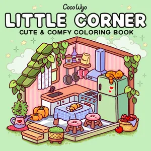Little Corner: Coloring Book for Adults and Teens, Super Cute Designs of Cozy, Hygge Spaces for Relaxation (Cozy Spaces Coloring) Paperback – May 29, 2024