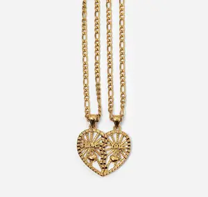 I Love You Breakable Heart Necklace, Heart-Shaped Pendant, Unisex Design, Durable for Daily Wear, Couple Accessory