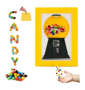 A square photo frame, Picture Frame, designed to be hung on the wall, equipped with a candy dispenser, is perfect for displaying photos while making it convenient to get candies, nuts and pet snacks