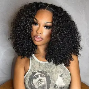 【Free Upgrade】Alipearl Hair Afro Curly 220% Density Full Wig Ready To Go Short Glueless Wigs Pre Cut Pre Bleached 5*7 Closure Wig Human Hair Wig FallFreshness