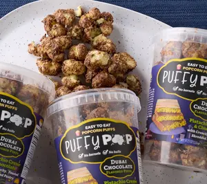 Puffy Pop (3) 12 oz Tubs Sweet & Salty Puffed Corn