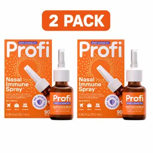 Profi Nasal Spray 2 Pack – Drug-Free Sinus & Nasal Proactive Immune Defense, USP-Certified Immune Spray for Airborne Contaminants, Non-Drowsy & Non-Addictive, Soothing Formula with 90 Sprays for Daily Travel, Work & Allergy