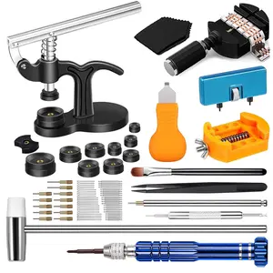 80PCS Watch Repair Kit + Watch Press Tool, Battery Replacement, Strap Adjustment, Wrench Opening Back Cover, Case Opener/Closer, Link Remover Sizing Bracelet, Screwdriver Band Pin Removal, Spring Bar, Hardware Tools