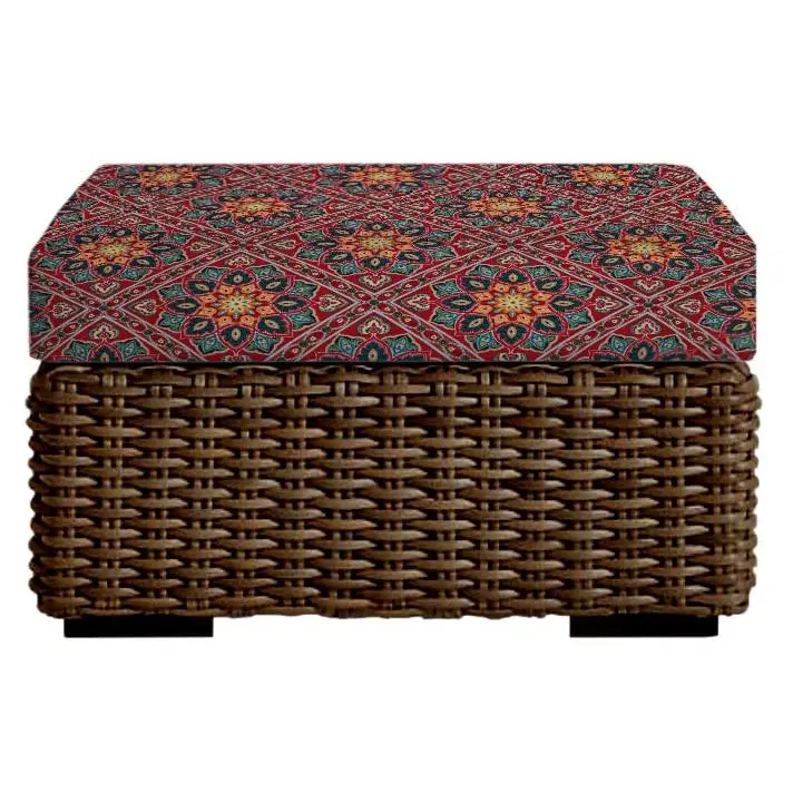 RSH Decor Foam Ottoman Cushion 24x24x4 for Outdoor Use Water-Resistant Replacement