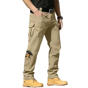 Men's Ripstop Tactical Pants Breathable Stretch Cargo Pants Outdoor Lightweight Work Hiking Pants Zipper Pockets