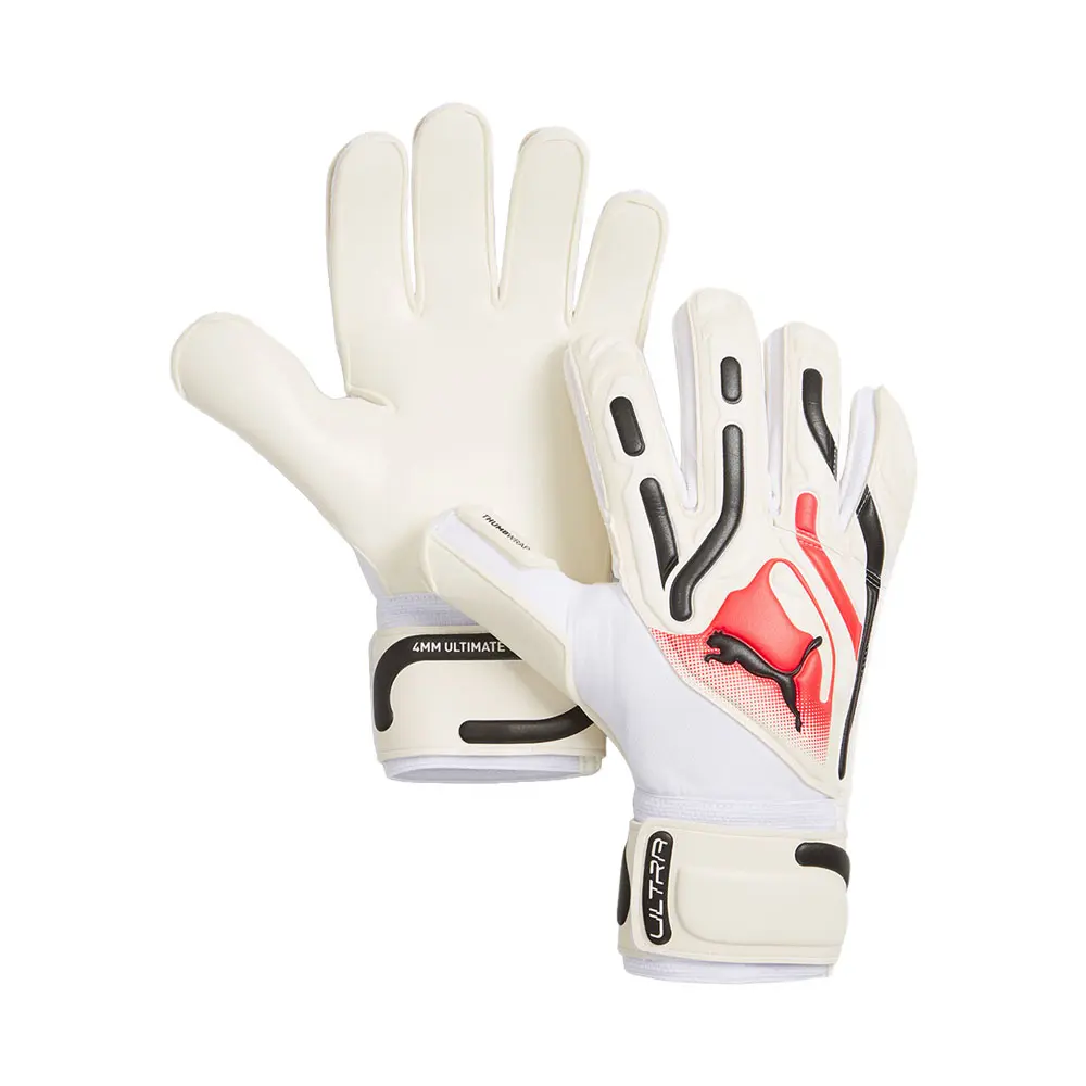 PUMA Mens Ultra Pro Regular Cut Goalkeeper Gloves Casual - White PUMA Mens Ultra Pro Regular Cut Goalkeeper Gloves Casual - White
