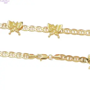 Women’s 18K Gold Plated Color‑Retentive Butterfly Bracelet, Retro Light Luxury Letter Chain Design, Niche Temperament Fashion Jewelry for Daily Wear, Dating, Office Commute, Evening Parties & Holiday Gifting