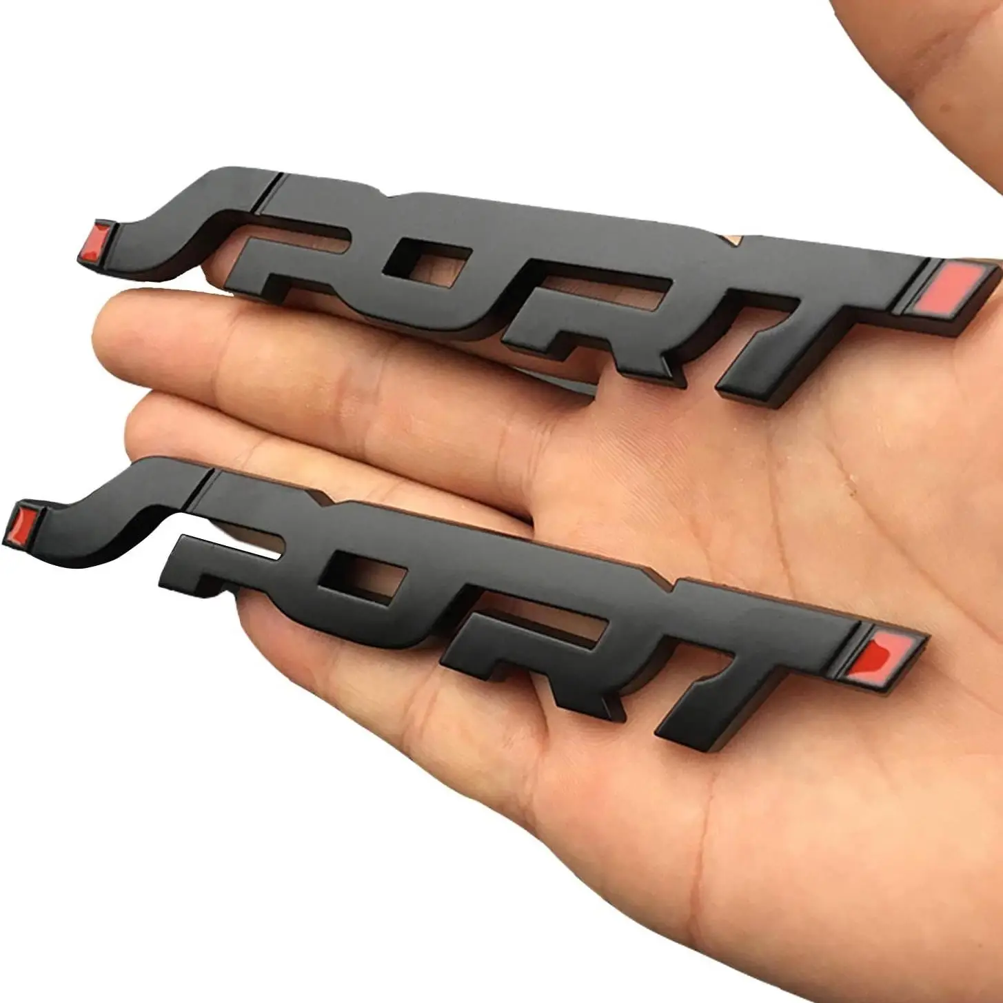 3D Car Sport Logo Sticker, Universal Car Sport Sticker, Car Side Fender Rear Trunk Emblem Logo Badge Decal, Exterior Car Accessories Sport Stickers