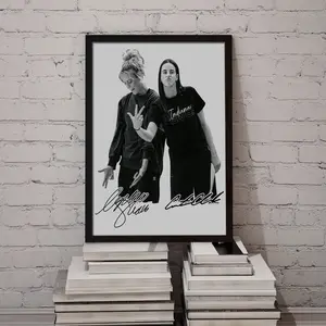 Caitlin Clark and Sophie Cunningham Poster, Cunningham 8 Indiana Basketball Unframed Poster, Basketball Fan Lover
