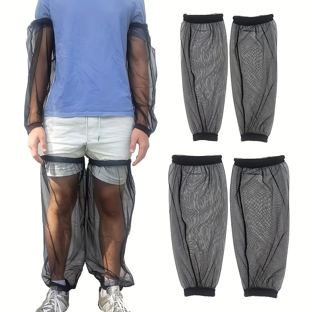 Mesh Arm Sleeves & Leggings Set, Summer Breathable Mosquito Net for Arms and Legs – Anti Bug Protection for Outdoor Camping, Sports, Fishing, Unisex