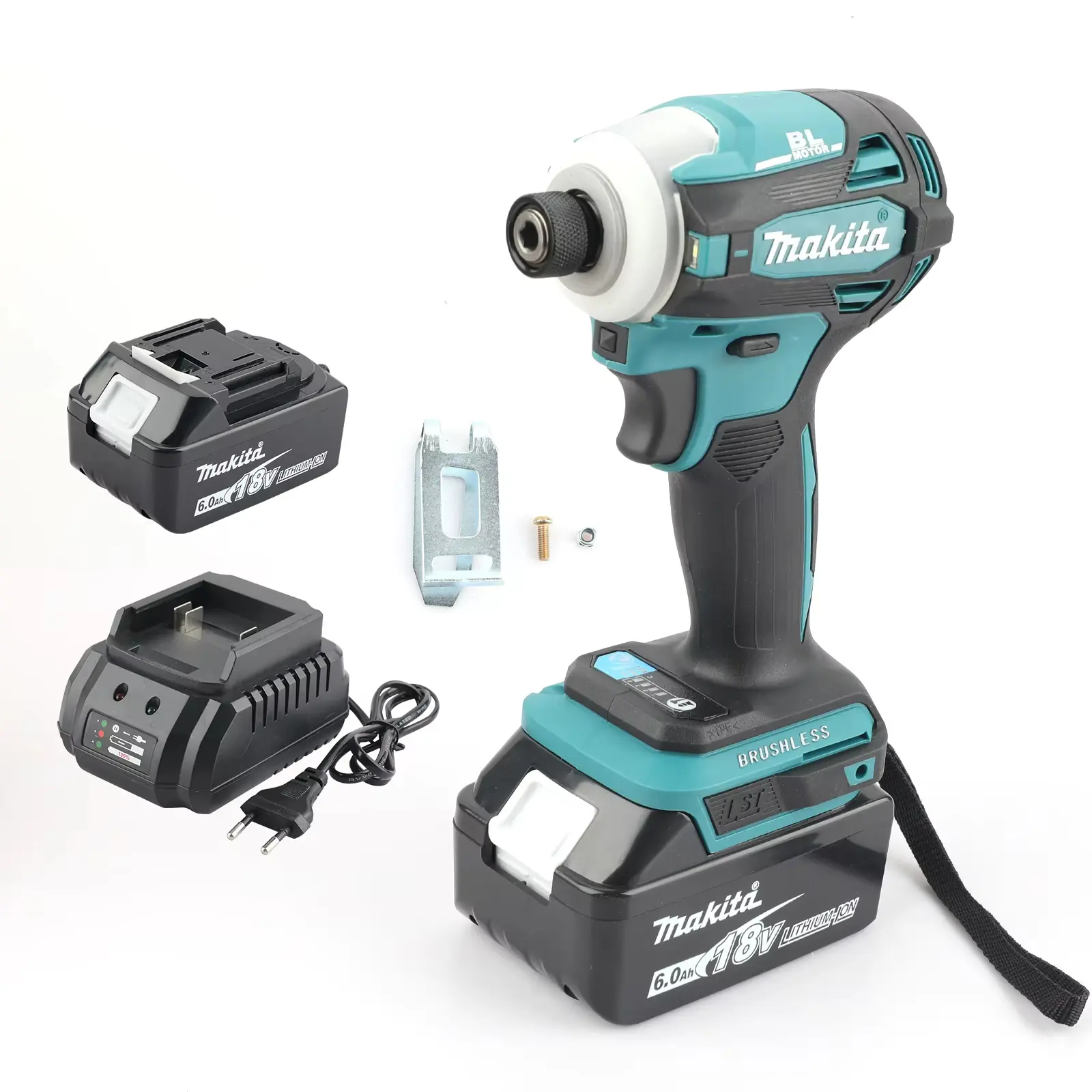 Makita DTD172 18V LXT BL Brushless High Torque Impact Drill/Driver (180Nm), Cordless Tool with Wood Drilling, Bolting & T-Mode, Rechargeable Hand Hardware for Tool Kits with Efficient Performance & Convenient Repeated Use, Brushless Motor
