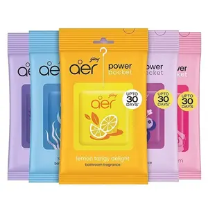 5-Pack Godrej Aer Power Pocket, Hanging Air Freshener, Mixed Pack, Ideal for Home & Office, Refreshing Fragrance, Easy to Use