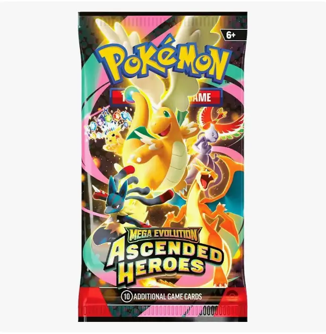 Pokemon Ascended Heroes Booster TCG packs (single pack)