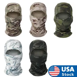5PCS Camouflage Balaclava Face Ski Mask Set for Cold Weather,Head Protection Outdoor Sports Hat for Men & Women