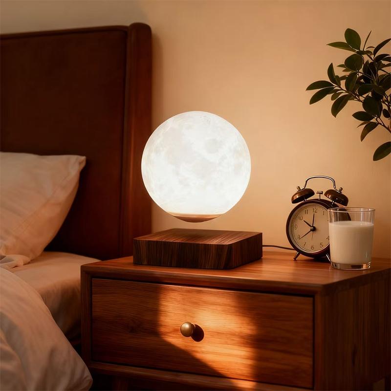Magnetic Floating Moon Lamp - Levitating 3D Moon Night Light with 3 Color Modes, Spins Freely in Air, Cool Tech Gadget for Home Office Desk Decor, Bedroom Night Light, Unique Gift for Women, Kids, Birthday, Christmas