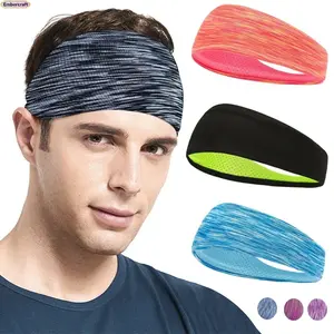 Unisex 3PCS Elastic Stretch Sports Headbands - Soft, Sweat-Absorbing, Non-Slip, Adjustable, Sweat Wicking Headband for Running, Training, Gym, Training Headband