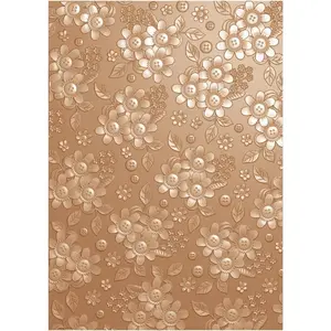 Briartw 3D Embossing Folder for Card Making,Mini Blooms Clear Plastic Texture Fades Embossing Folder Template for Scrapbooking and Other Paper Craft Album Stamps DIY Decoration