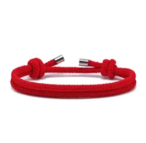 Unisex Pink Thread Bracelet for Men & Women - Casual Summer Jewelry Gift for Family - Fabric Material Daily Wear - Unique Style for All