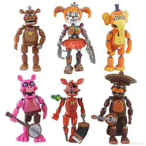 6pcs FNAF Figures Freddy Bonnie Foxy Fazbear Bear Five Nights PVC Model Action Figures Toys for Kids Birthday Gift