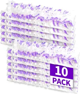 Disposable Power Mop Pads Refills for Swiffer PowerMop，Multi-Surface Mopping Pad Refills for Floor Cleaning (White & Purple, 10 Pack)