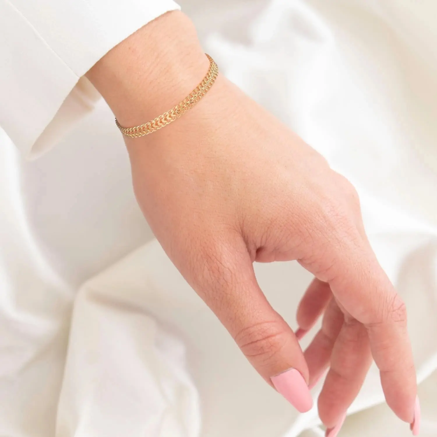 Chunky Gold‑Tone Wheat Chain Bracelet — Unisex Statement Chain, Spring Summer Jewelry, Fall Winter Jewelry, Girlfriend Holiday Gifts, Men's Jewelry