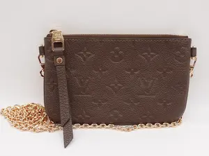 Pre-owned Louis Vuitton Leather Small Leather Goods Empreinte Citadine GM Pochette Ombre
