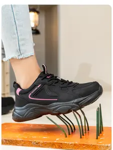 Women's Anti-Stamping Safety Shoes, Steel Toe Cap, Kevlar Midsole, Lightweight Comfortable Work Shoes, Protective Footwear, Safety Sneakers, Steel Toe Trainers