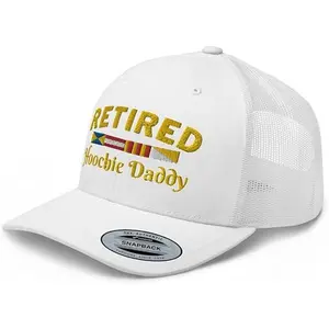 NG Retired Hoochie Daddy Embroidered Curved Bill Trucker Hat Mid Crown Adjustable Funny Cap 3