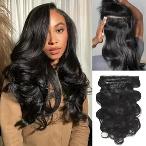 Mscoco Seamless Clip-in Hair Extensions Beginner Friendly Yaki Straight & Body Wave & Silky Straight  100% Human Hair For Black Women Heat Styling Comfortable & Lightweight - Hairextensions