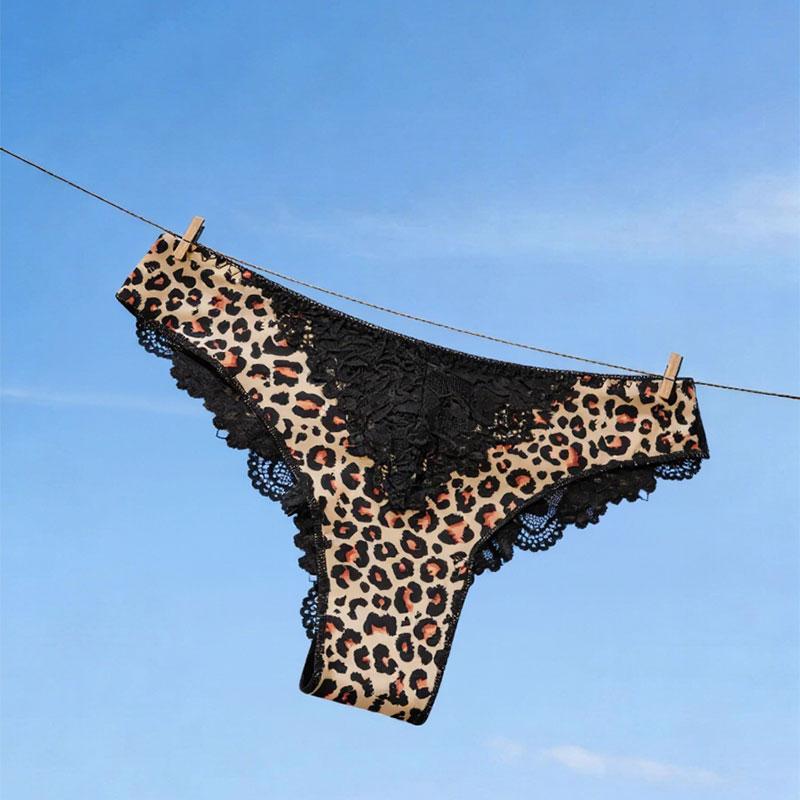 6pcs Sexy Lace Leopard Print Butterfly Floral Women’s Panties, Breathable & Skin-Friendly, Comfortable Triangle Cut, Ideal for Daily Wear & Dates