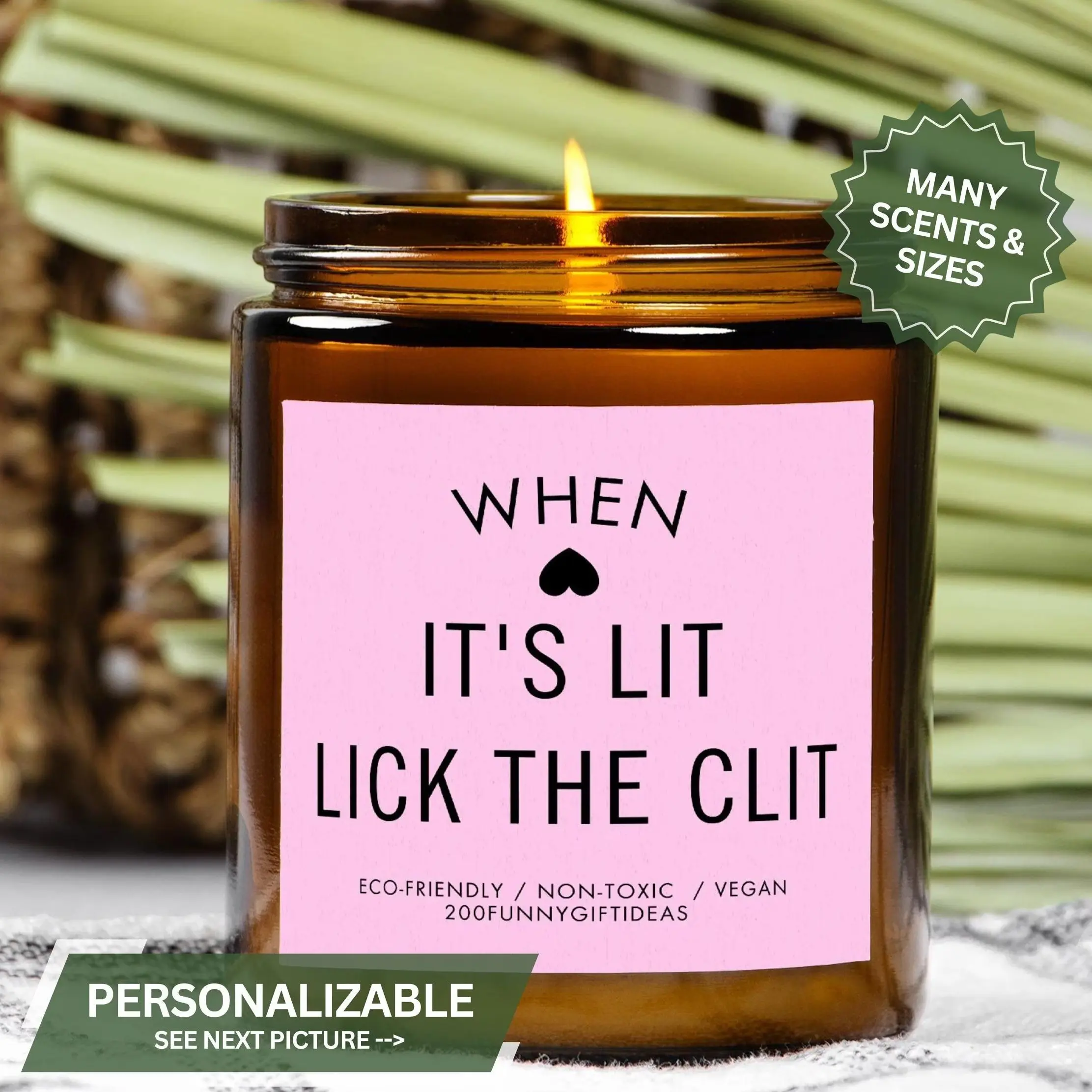 Valentines Day Gift for Her, Girlfriend, Wife, Anniversary Present, Funny Personalized Candle, Valentine's Day Gift Birthday Gift for Dad from Daughter, Valentines Gifts For Him, Adult Humor, Funny Gifts, Couple BJ Candle, Gift For Him
