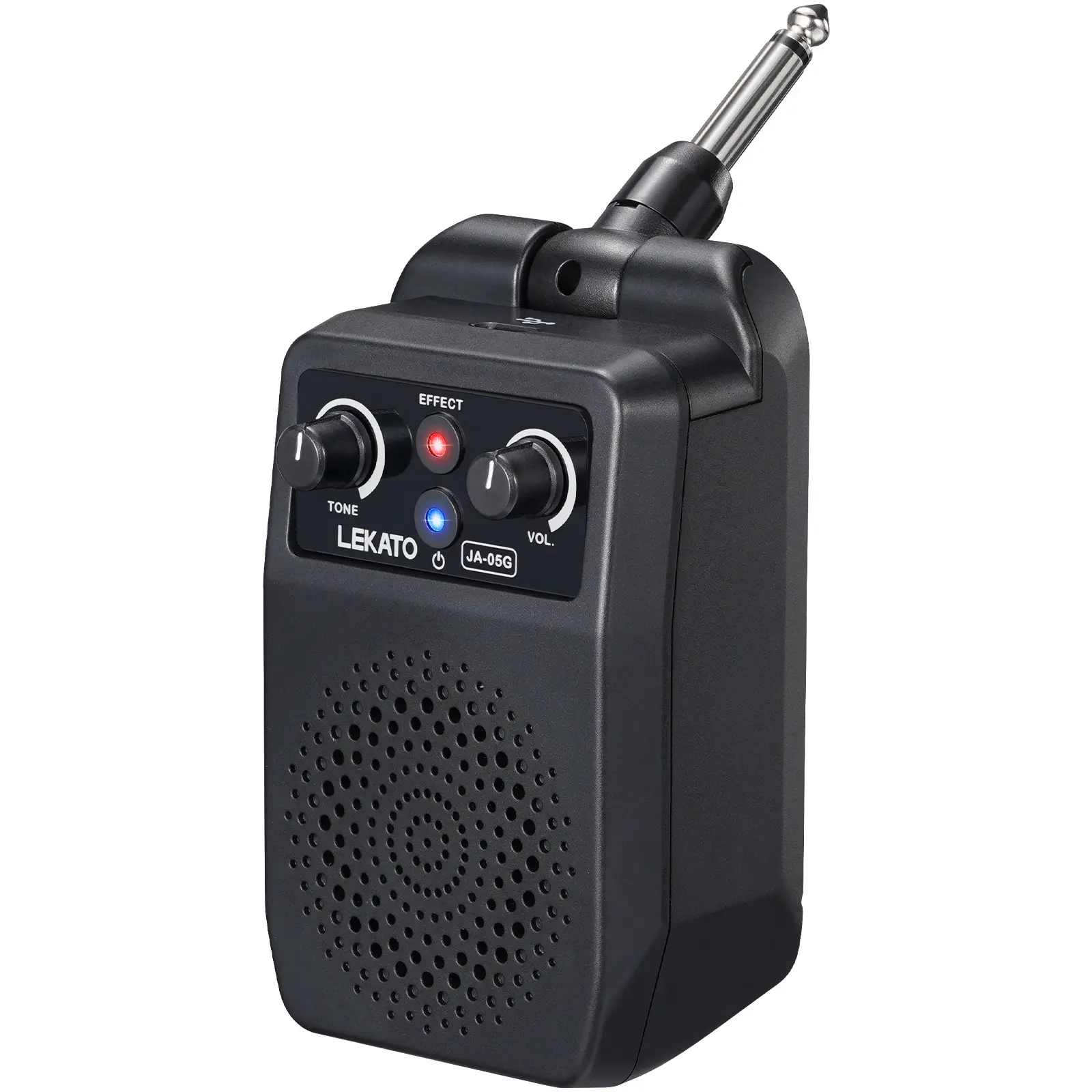LEKATO JA-05G 5W Mini Electric Guitar AMP , Portable Guitar Audio Amplifier Bluetooth with Built-in 4 Effects, Clean Distortion Overdrive Reverb, Rechargeable Small Guitar Amp for Practice, A Must-Have for Professional Guitarists Gift