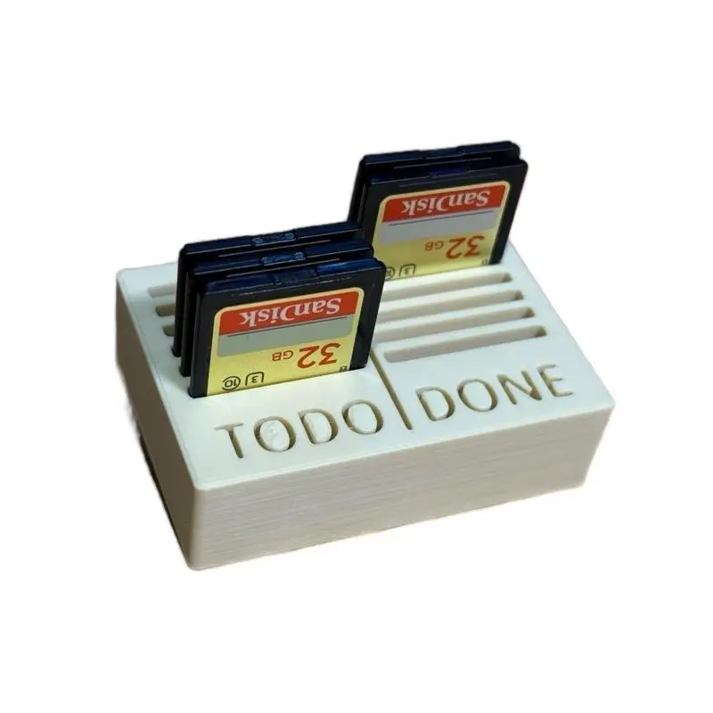 SD Card Mini Desktop Organizer & Storage - 12 or 24 Slot Organizer with Magnetic Mounting Option