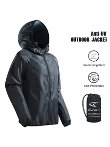Summer Camping Jacket Men Women Lightweight Sun Protection Clothing Fishing Hunting Hiking Clothes Quick Dry Anti UV Windbreaker With Storage Bag