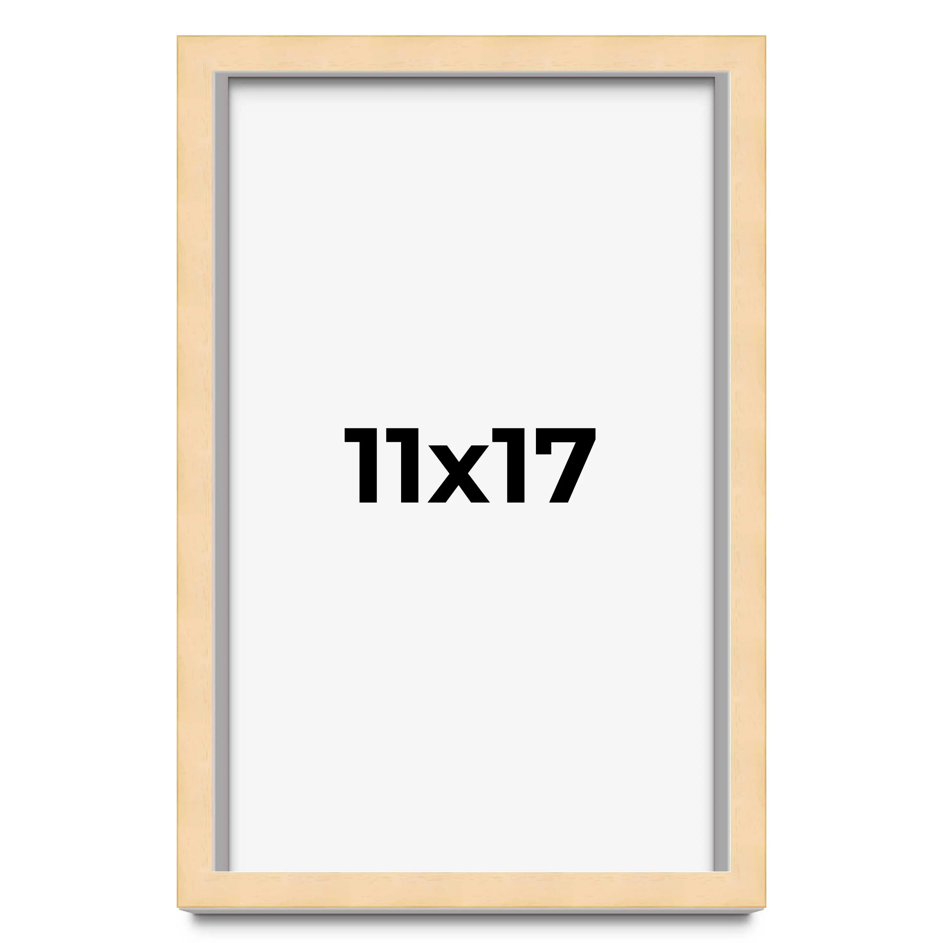 11x17 Solid Wood Picture Frame with UV-Resistant Acrylic & Acid-Free Backing, Available in 6 Finishes: Matte Black, Matte White, Metallic Bronze, Silver, Natural Wood Grain & Mahogany