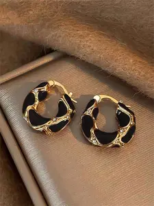 Elegant French Vintage Circle Earrings, High-End Fashion, Unique Personalized Style, Perfect for Women's Fall & Winter Daily Matching, Chunky Hoops