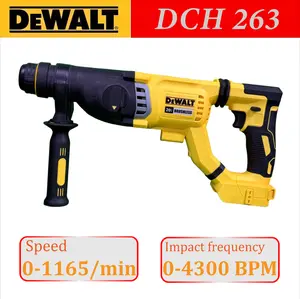 DeWalt DCH263 20V MAX Brushless Rotary Hammer 3.0J SDS Plus 4300 BPM Concrete Drill for Construction & Home Renovation
