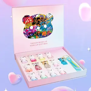 Bear lip glaze set pendant cute natural Trendy Lipgloss