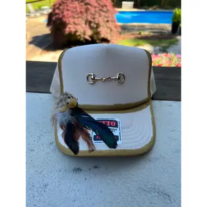 Snaffle Bit & Feather Trucker Hat