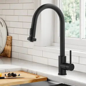 Kraus  Bolden 2-Function Single Handle Pull Down Kitchen Faucet in Matte Black