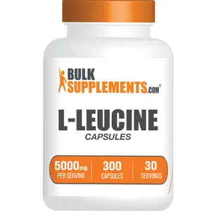BulkSupplements - L-Leucine Capsules - Cognitive Support - Exercise Performance - 300 Capsules - 5000mg per Serving